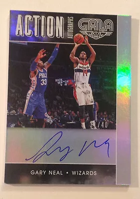 2015/16 Panini Gala GARY NEAL AUTO #31/40 Made WIZARDS Action Autographs #AA-GNL • $9.99