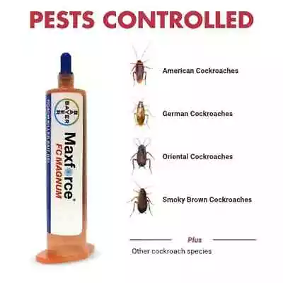 Maxforce FC Magnum Cockroach German Roach Control Bait Gel .05% Fipronil • $134.95