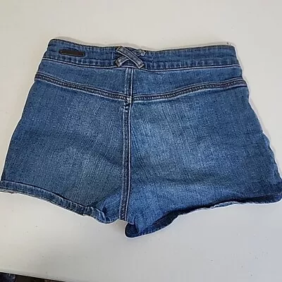 P.S Erin Wasson Denim Jean Shorts Women Size 27 Blue Stretchy Double Button • $18.88