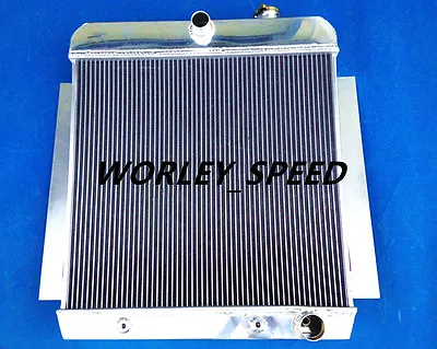 Aluminum Radiator For Aftermarket Chevy PICKUP Truck V8 1955-1959 56-59 AT • $253