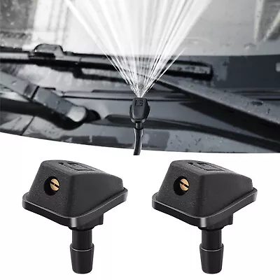 2PCS Car Windscreen Washer Fan-shaped Mist Water Spray Jet Nozzles Parts • $8.07