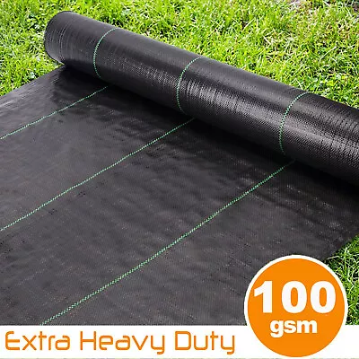 Anti Weed Membrane Heavy Duty Weed Control Fabric Landscape Garden Ground Cover • £93.83