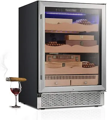 145L Electric Humidor Cigar Cooler W/ Hygrometer Lock Spanish Cedar Wood Shelves • $899.99