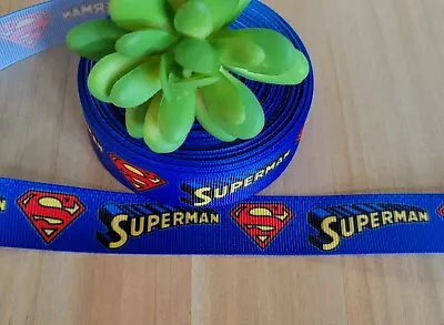 7/8 Or 1.5 Inch (1 YD) Superman Grosgrain Ribbon Superhero Marvel Lanyard • $1.20