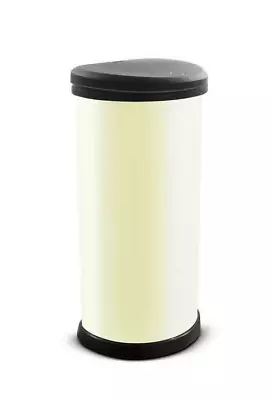 Kitchen Touch Top Bin 40 Litre Light Weight Home & Office Ivory Rubbish Bin • £19.95