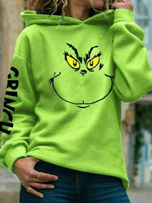 £12.99 • Buy Vintage Sweatshirt Winter How The Grinch Stole Christmas Anime Women Hoodie