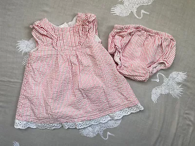 Baby Girl Pretty Pink Summer Dress With Bloomers Newborn 0-1 Month 100% Cotton • £2.95