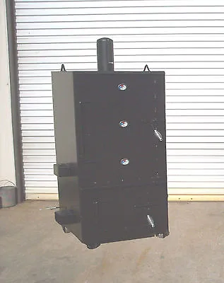 NEW Custom Vertical Restaurant Sized BBQ Pit Smoker And Charcoal Grill Model 4x4 • $7200