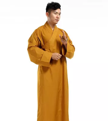 New Cationic Shaolin Buddhist Monk Haiqing Robes Lay Meditation Gown Gift • $36.74