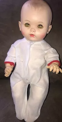 Vintage 1950s Effanbee My Fair Baby Jointed 13” Baby Doll Molded Hair • $16