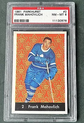 1961 Parkhurst #2 Frank Mahovlich Psa 8 Nm-mt • $517.27