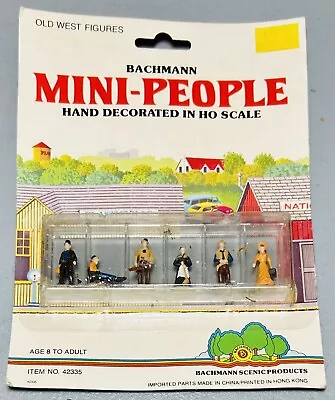 Vintage Bachmann Ho Scale Train Set Mini People Old West Figures New Nip 42335 • $13.49