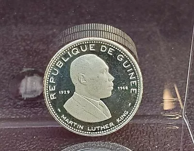 1970 Rep Of Guinea 100 Francs Guineens Martin Luther King GEM Silver Proof Coin • $64.39