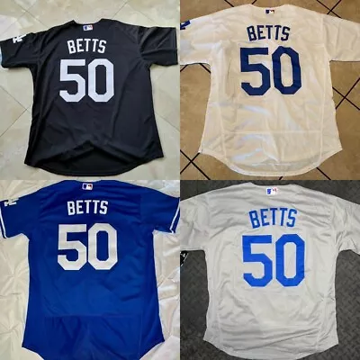 Mookie Betts #50 Fan Made Los Angeles L.A. Dodgers BLU/WHT/BLK/GRY Jersey • $34.99