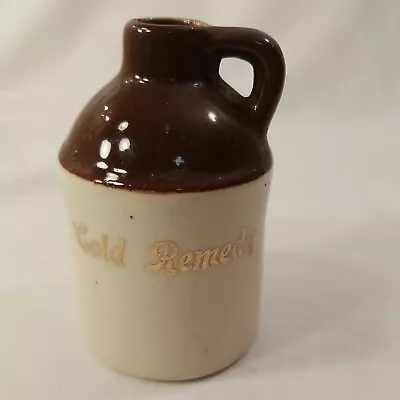 Vintage Miniature 4  Brown Top Pottery Whiskey Jug • $9.99