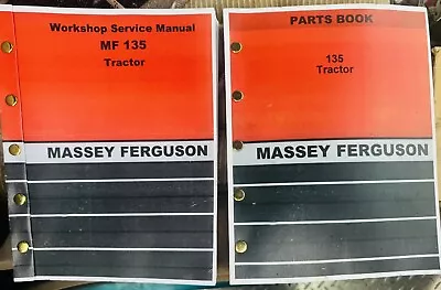 Massey Ferguson 135 Tractor Factory Service Manual Parts Catalog Repair Shop Set • $66.97