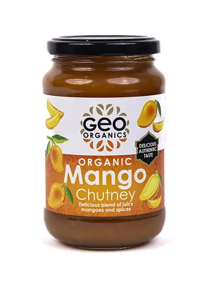 Organic Mango Chutney Gluten-Free Vegan 370g Jar | Geo Organics • £27