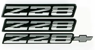 For 82-92 Camaro Z28 Tri Color Silver Rocker Bumper Emblem Set New • $42.46