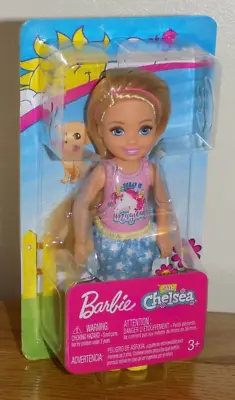 Barbie Chelsea Blonde Girl Doll - Unicorn Themed T-Shirt - BRAND NEW • £12.99