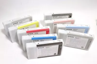 Genuine Epson T603 Ink Set For Stylus Pro 7800 9800 Various Ink Levels • $300