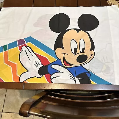 Vintage Disney Mickey And Minnie 3 Piece Bedding Set For Twin Bed • $9.99
