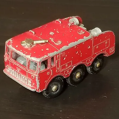 Vintage Lesney Matchbox Diecast Series Emergency Crash Tender Red Fire Truck 63B • $2