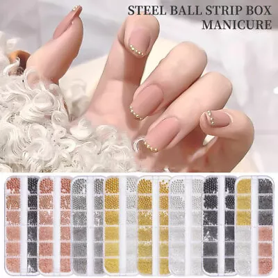 3D Mini Nail Bead Tiny Studs Rose Gold Caviar DIY Gems Micro Nail Jewelry Decor+ • $3.32