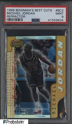 1996-97 Bowman's Best Cuts Refractor Die-Cut #BC2 Michael Jordan Bulls HOF PSA 9 • $330