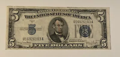 1934 D $5 Five Dollar Silver Certificate Note In Sleeve Free Shipping #C5794 • $19