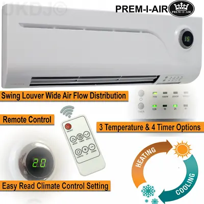 £65.99 • Buy 2kw Electric Over Door Warm Air Curtain Fan Heater LED Screen Remote Control PTC