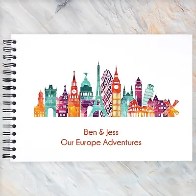 Personalised EUROPE A3/A4/A5/Square Travel Scrapbook Memory Photo Album • £9.99