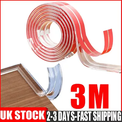 3m  Table Guard Strip Corner Edge Safety Cushion Foam Bumper Baby Protector Uk • £6.89