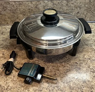 KITCHEN CRAFT ELECTRIC SKILLET  OIL CORE WATERLESS WEST BEND Nice! • $74.95