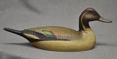 PINTAIL Drake Duck Decoy Wood Carved Glass Eyes Original Paint WMW #4 • $74.99