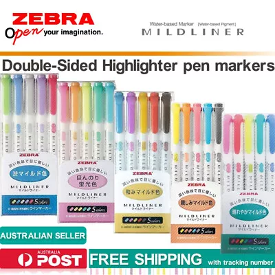 Zebra MildLiner Double-Sided Highlighter Pastel Pens 1Set/ 5Color 5Types/25color • $13.68