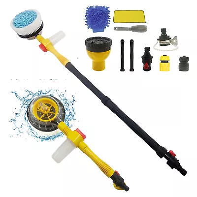 Auto Car Wash Brush Set Auto-rotating Telescopic Water Gun Truck Long Handle • $17.99