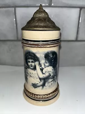 Vintage Miniature Beer Stein Girls Portrait    Rare • $34.95