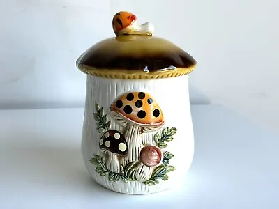 Merry Mushroom 7 1/2” Canister Sears Cookie Jar W/ Lid • $45