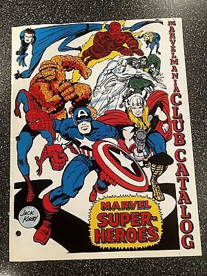 Marvelmania Club Catalog No. 1 1969 Marvel Mmms • $50