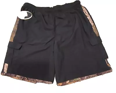 Mossy Oak Shorts / Bathing Suit Black With Camo Trim Large New With Tags • $12.10