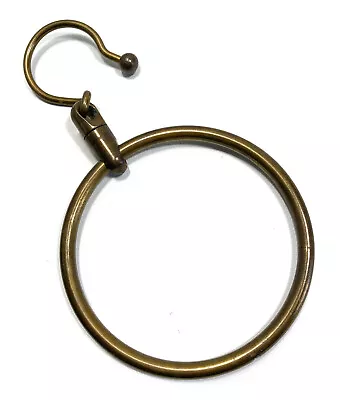 Vintage 1970s Brass Swivel Hanging Tie Belt Scarf Towel Ring Aged Patina NICE! • $16.99