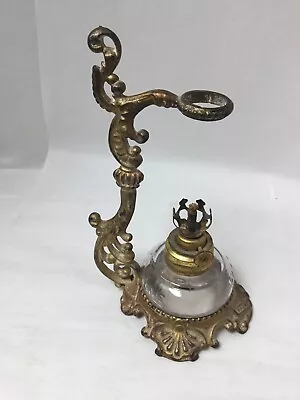 Antique Brassl Vapo Cresolene Oil Lamp Without Shade And Vaporizer Pan • $42.50