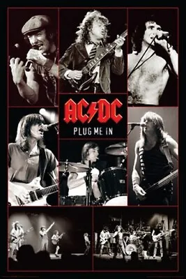 AC/DC POSTER Plug Me In - ACDC Collage RARE HOT 24X36 • $25.95