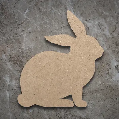 Large MDF Rabbit Bunny Craft Wooden Shape Blank Wood 10 20 30 40cm Unpainted • £3.49