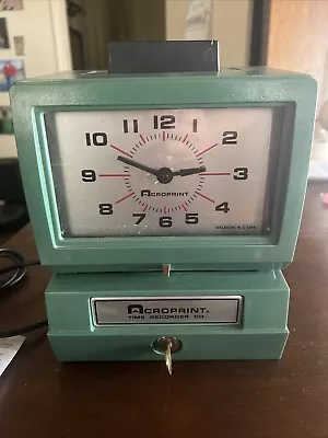 Acroprint 150NR4 Model 125 Analog Manual Print Time Clock - Green • $50