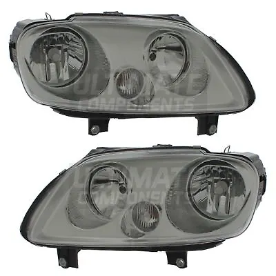 VW Caddy Headlights Mk3 Van 2004-2011 Chrome Inner 3 Pod Headlamps 1 Pair • $246.30