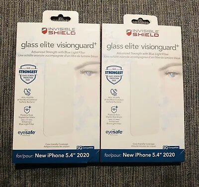 ZAGG Invisible Shield Glass Elite Visionguard IPhone 5.4” 2020 Screen Protector • £5