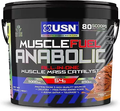£61.99 • Buy USN Muscle Fuel Anabolic All In One 4kg / 4000g - ALL FLAVOURS