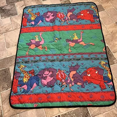 Vintage -Disney Lion King Simba Quilted Blanket 40x53in-90's-In Great Shape • $15