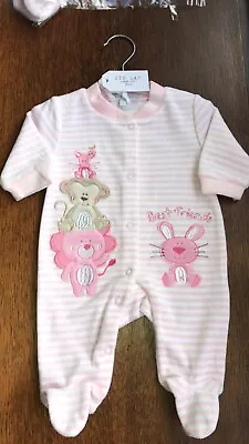 Zip Zap Baby Grow 0-1 Months Pink • £9